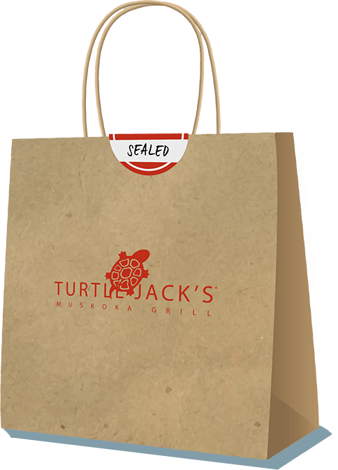 Turtle Jack's takeout bag